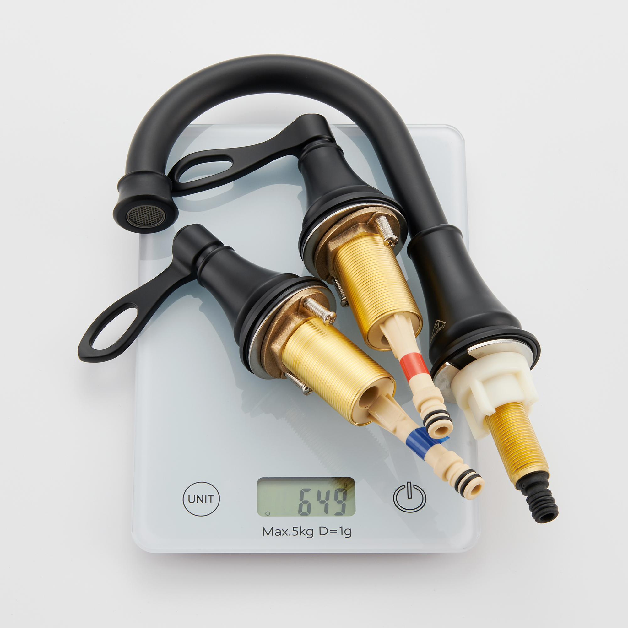 8 in. Widespread Double Handle Bathroom Faucet 3 Holes with 360° Swivel Spout, Stainless Steel Drain in Brushed Nickel/Oil Rubbed Bronze/Brushed Gold/Matte Black