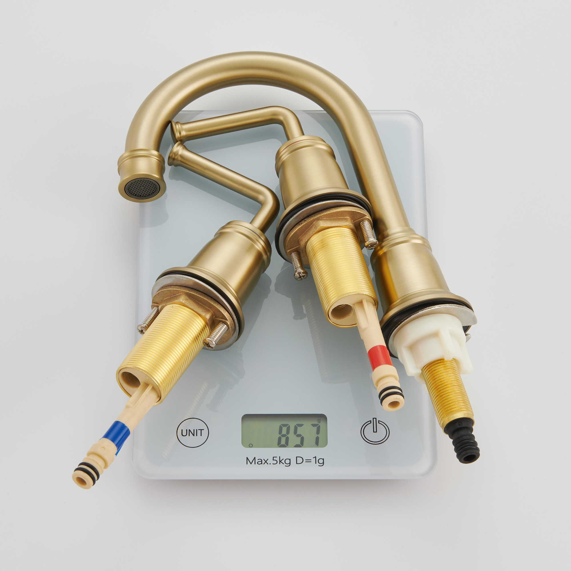 8 in. Widespread Double Handle Bathroom sink Faucet with 360° Swivel Spout, Stainless Steel Drain in Brushed Nickel/Oil Rubbed Bronze/Brushed Gold/Matte Black