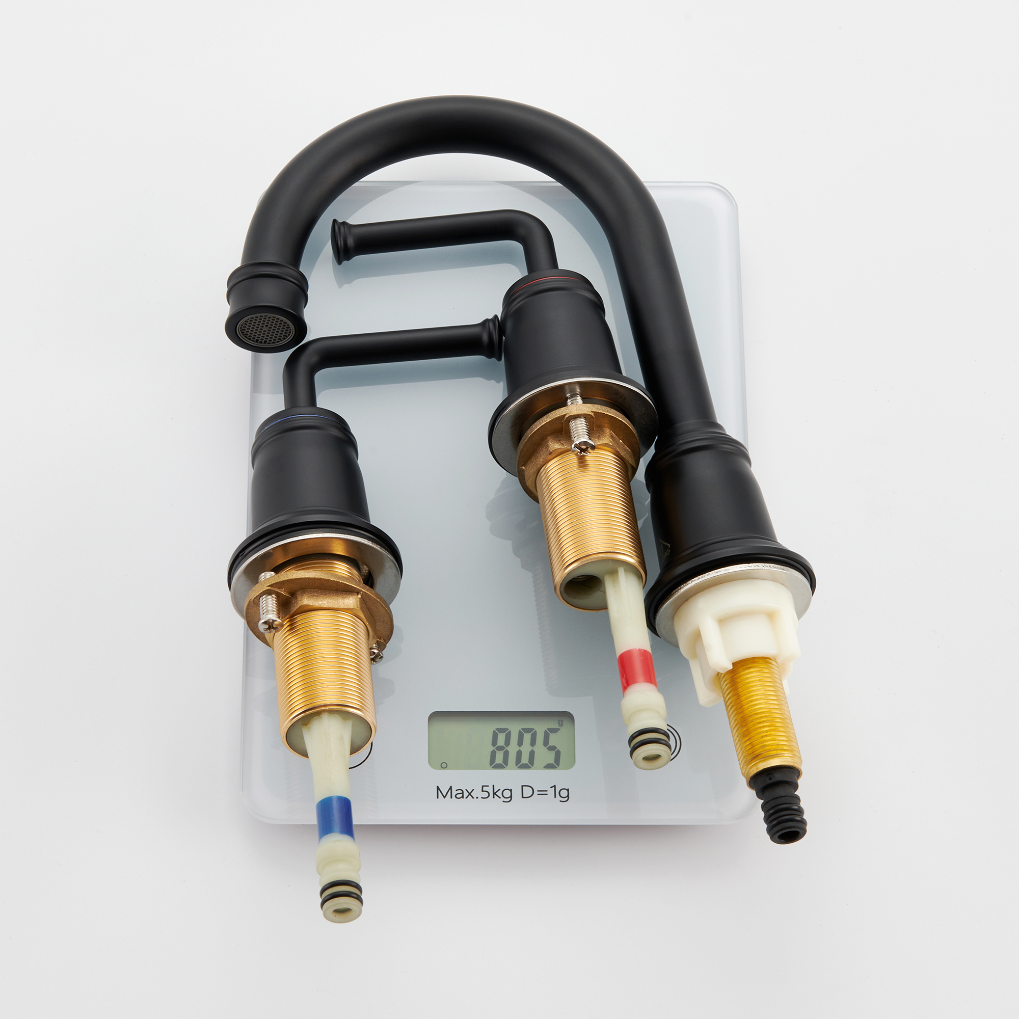 8 in. Widespread Double Handle Bathroom sink Faucet with 360° Swivel Spout, Stainless Steel Drain in Brushed Nickel/Oil Rubbed Bronze/Brushed Gold/Matte Black