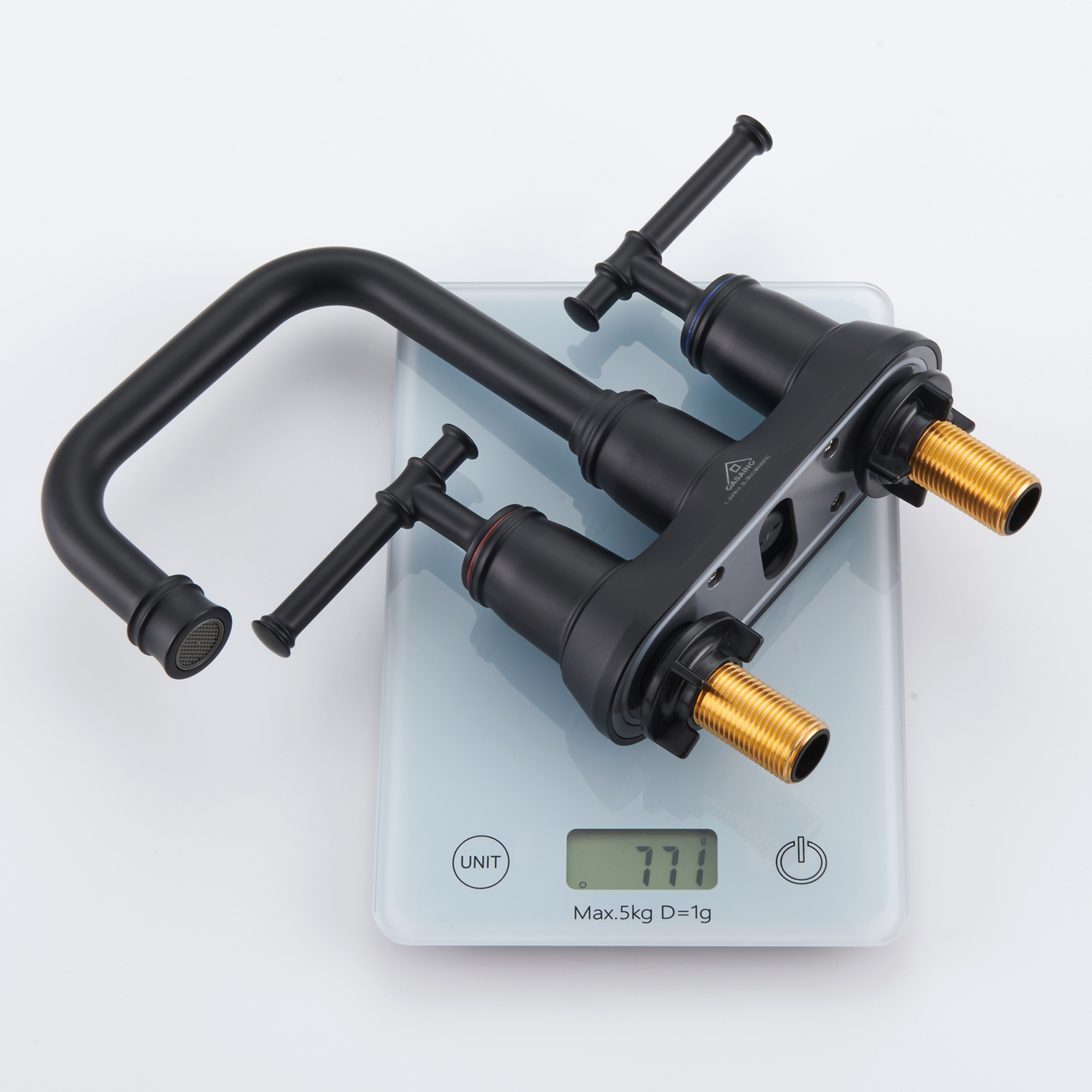 4 in. Centerset Double Handle 2 holes Bathroom Sink Faucet Lavatory Faucet with Stainless steel Drain in Brushed Nickel/Oil Rubbed Bronze/Brushed Gold/Matte Black