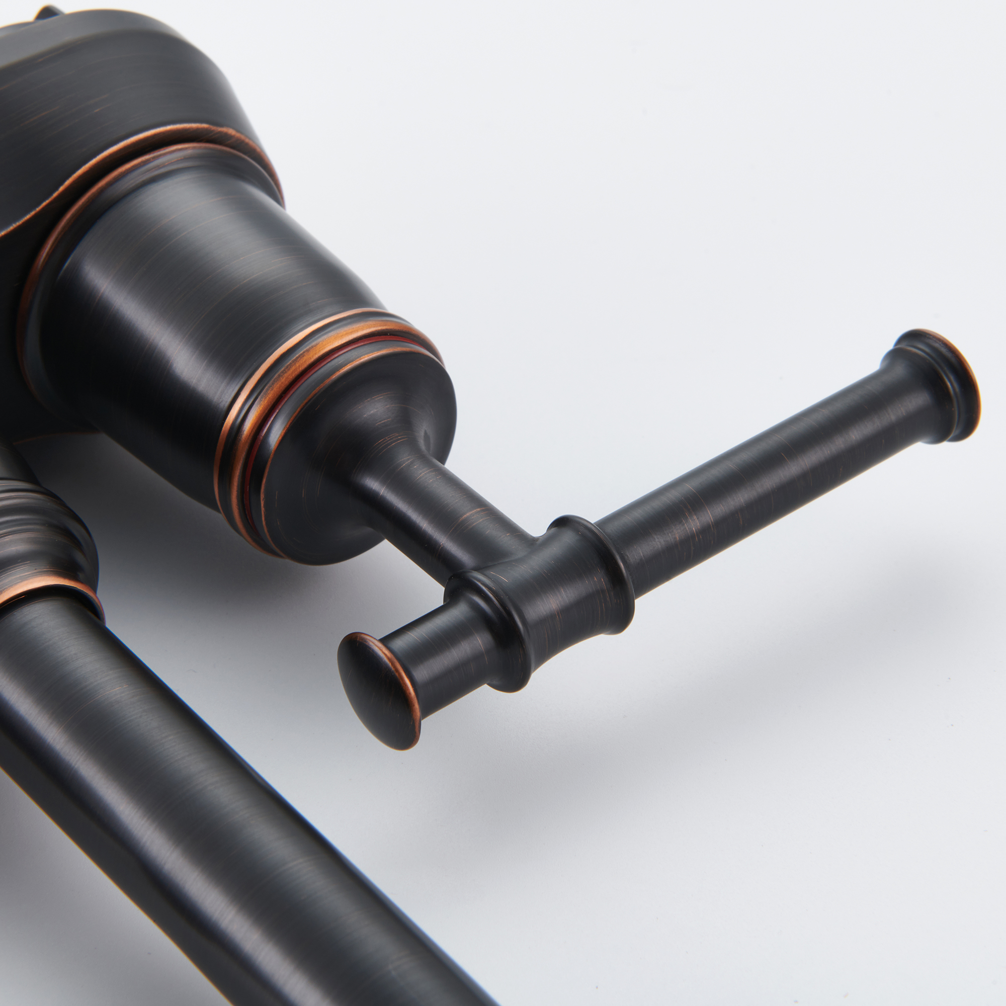 4 in. Centerset Double Handle 2 holes Bathroom Sink Faucet Lavatory Faucet with Stainless steel Drain in Brushed Nickel/Oil Rubbed Bronze/Brushed Gold/Matte Black