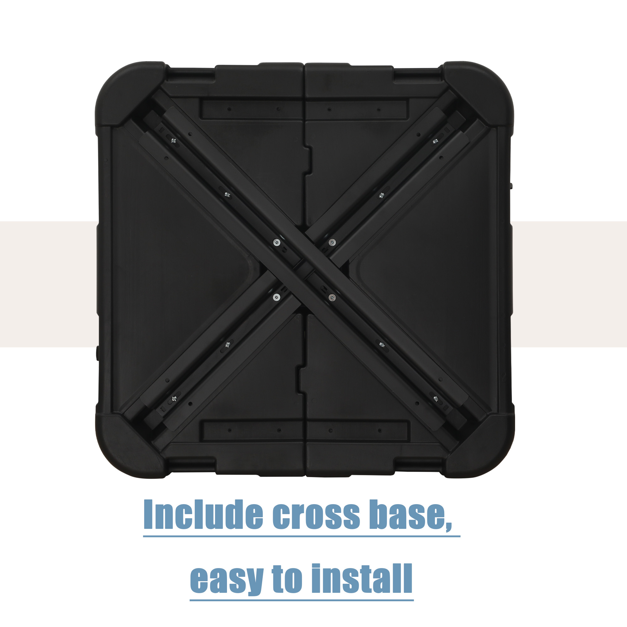 200 lbs when filling up water and sand Weather-Resistant HDPE Patio Umbrella Base Square Outdoor Umbrella Stand