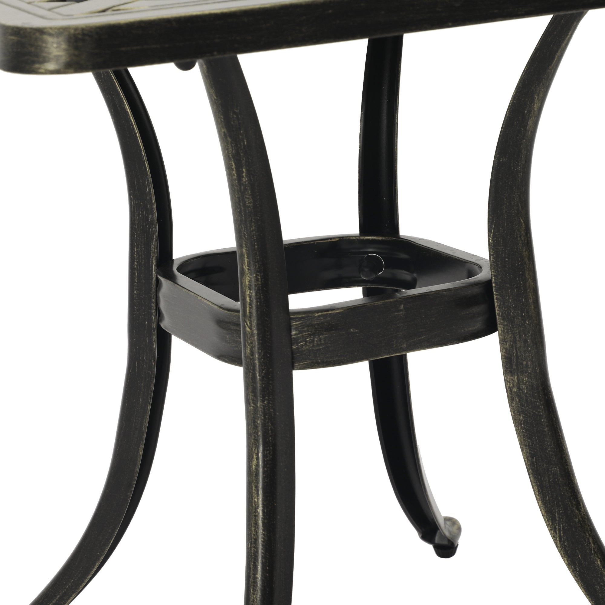 21 in. Cast Aluminum Patio Side Table in Bronze