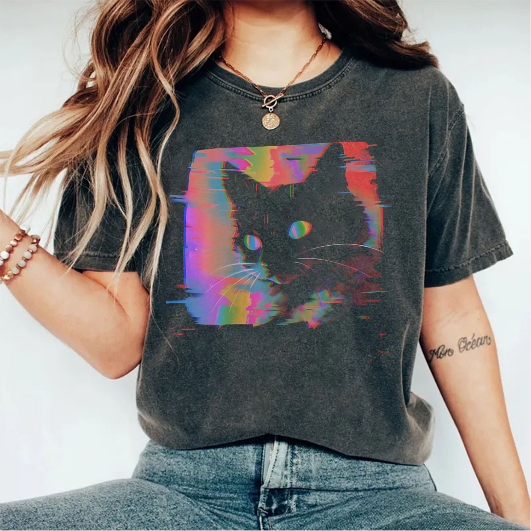 Psychedelic Weirdcore Cat Sweatshirt
