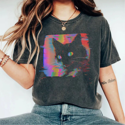Psychedelic Weirdcore Cat Sweatshirt