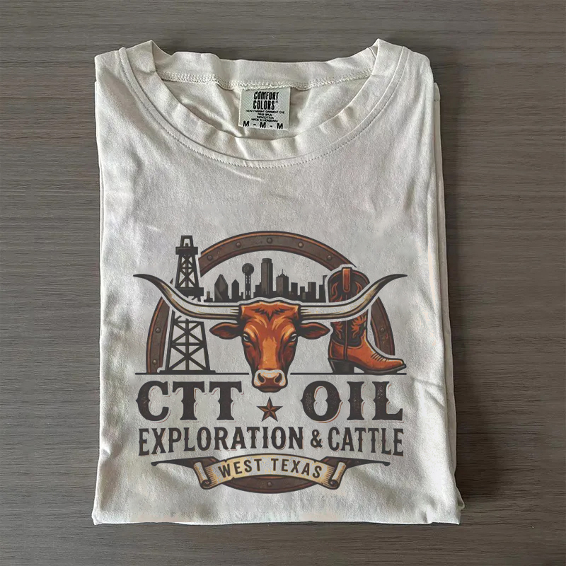 CTT Oil Exploration & Cattle Graphic T-shirt
