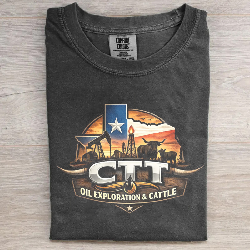 CTT Oil Exploration & Cattle Graphic T-shirt