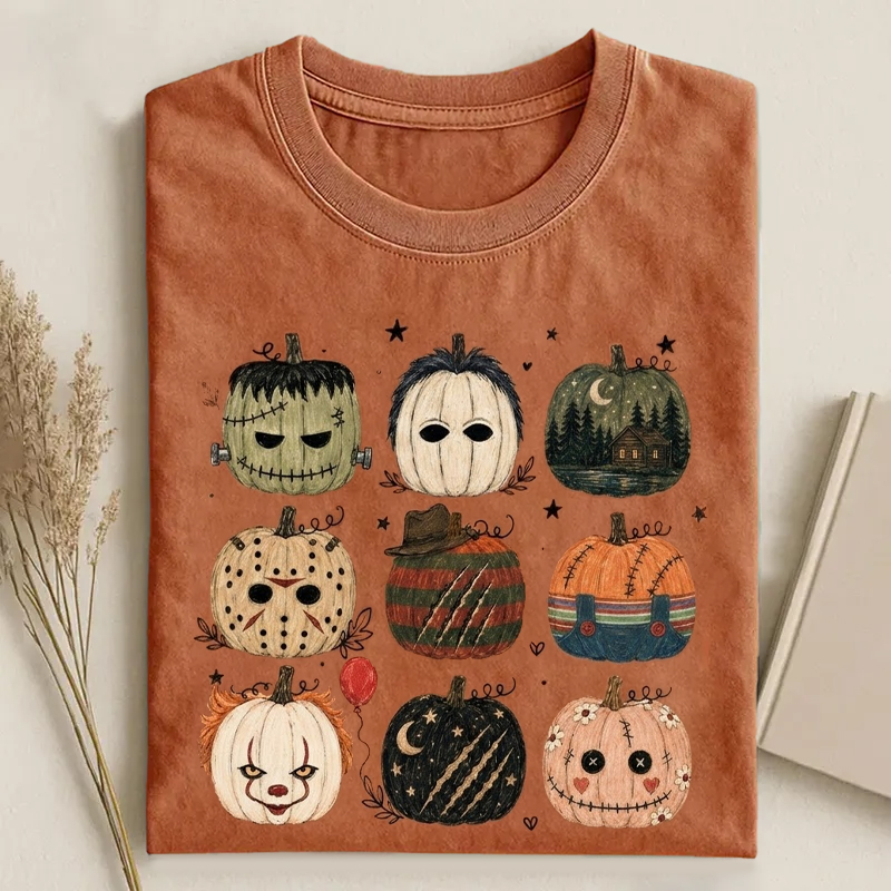 Horror Pumpkin Spooky Halloween T-Shirt