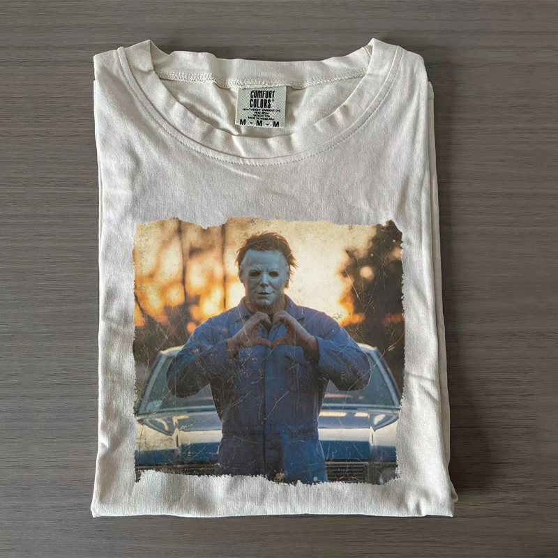 Retro Halloween Horror Movie Graphic T-Shirt