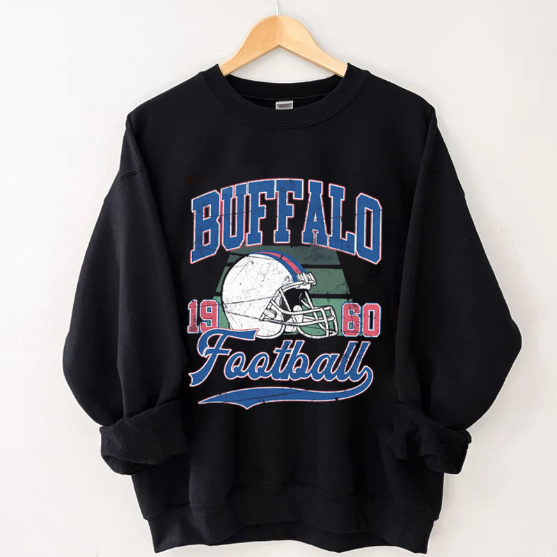 Retro Style Buffalo Football Sweatshirt