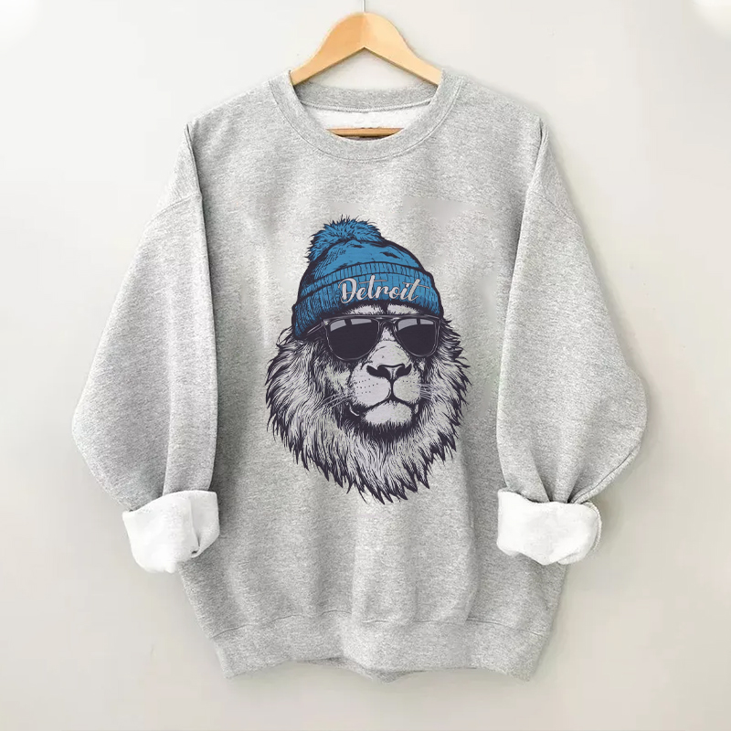 Comfort Colors Detroit Football Mascot Sweatshirt