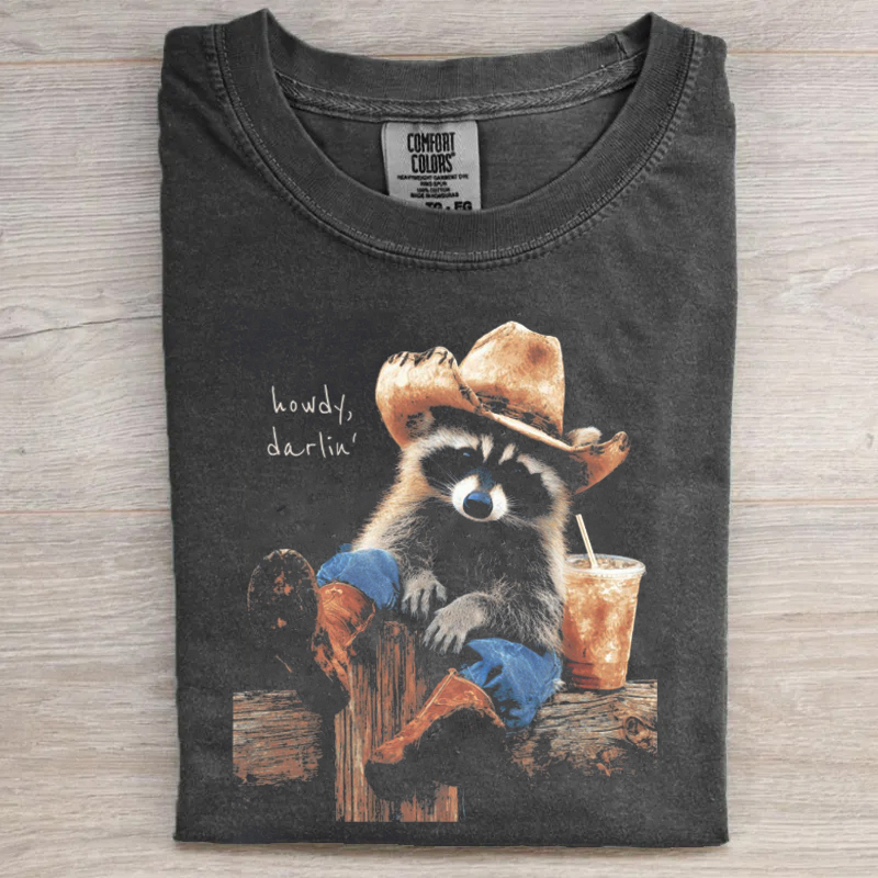 Funny Western Raccoon T-Shirt