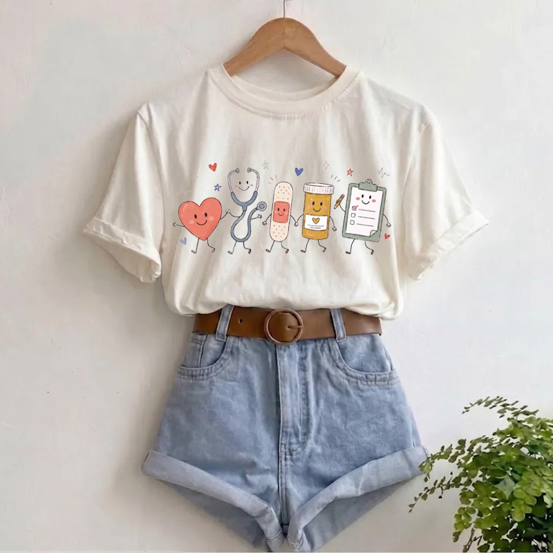 Nurse Doodle Back To School T-Shirt