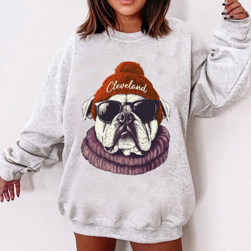 Retro Style Cleveland Football Sweatshirt