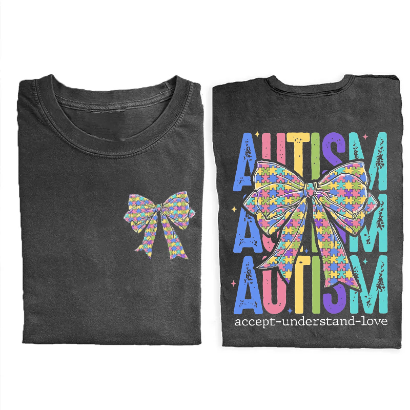 Autism Awareness Bow T-Shirt