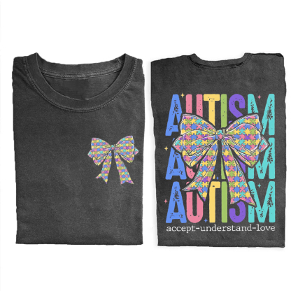 Autism Awareness Bow T-Shirt