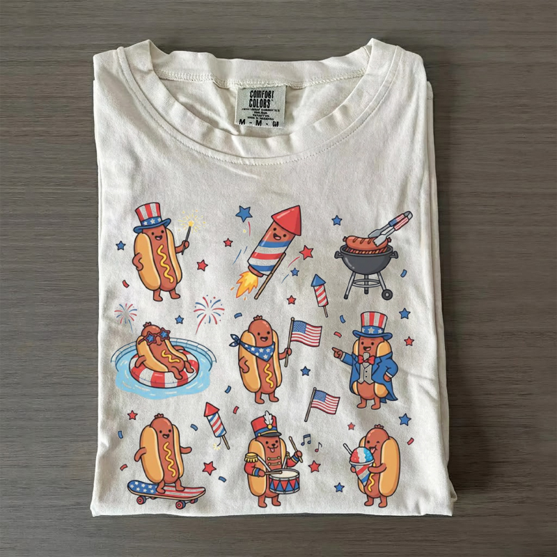 4th of July Hot Dog T-Shirt