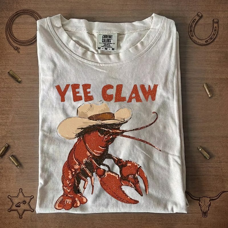  Lobster Cowboy Trendy Yee Claw T-Shirt
