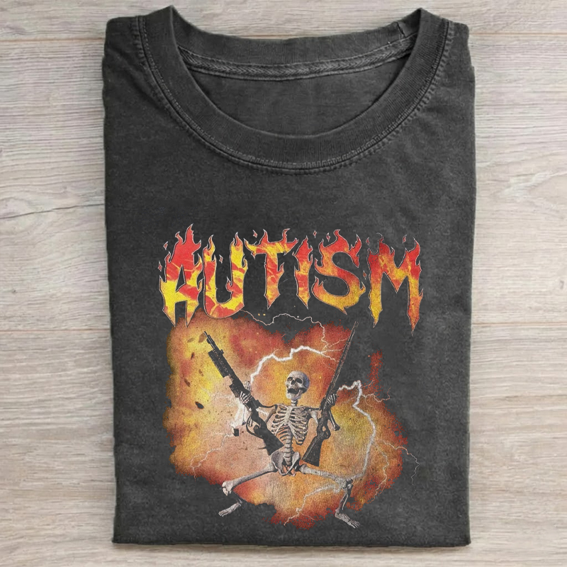 Autistic Funny Skeleton T-Shirt