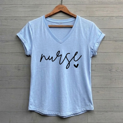 Nurse Heart V-neck T-Shirt