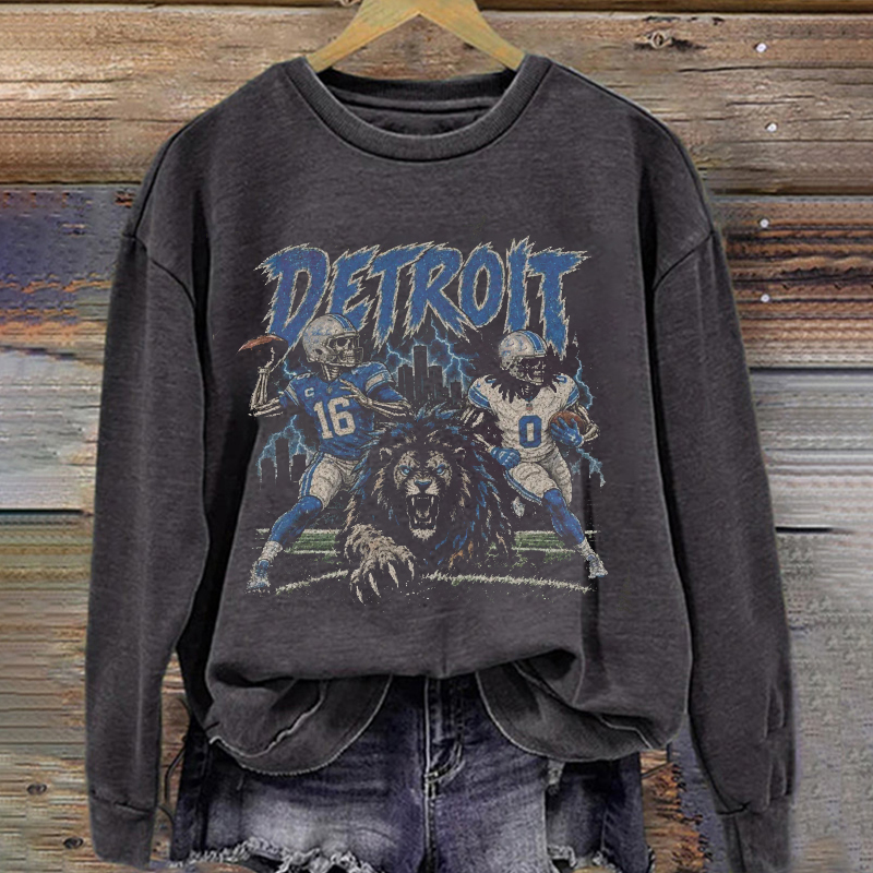 Vintage Detroit Football Sweatshirt