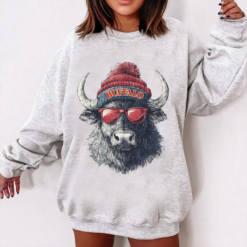 Retro Style Buffalo Football Sweatshirt