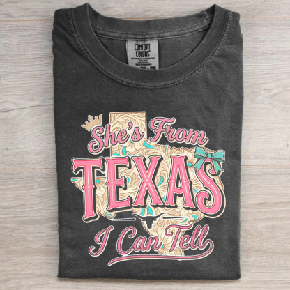 She's From Texas Retro Texas T-Shirt