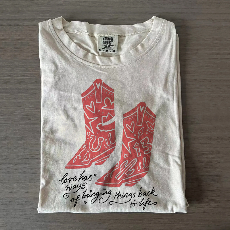 Bringing Things Back To Life Boot Country Music T-Shirt
