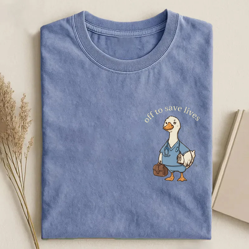 Funny Nurse Off To Save Lives T-Shirt