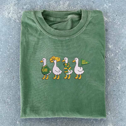 Embroidered Silly Goose Green Bay Football T-shirt