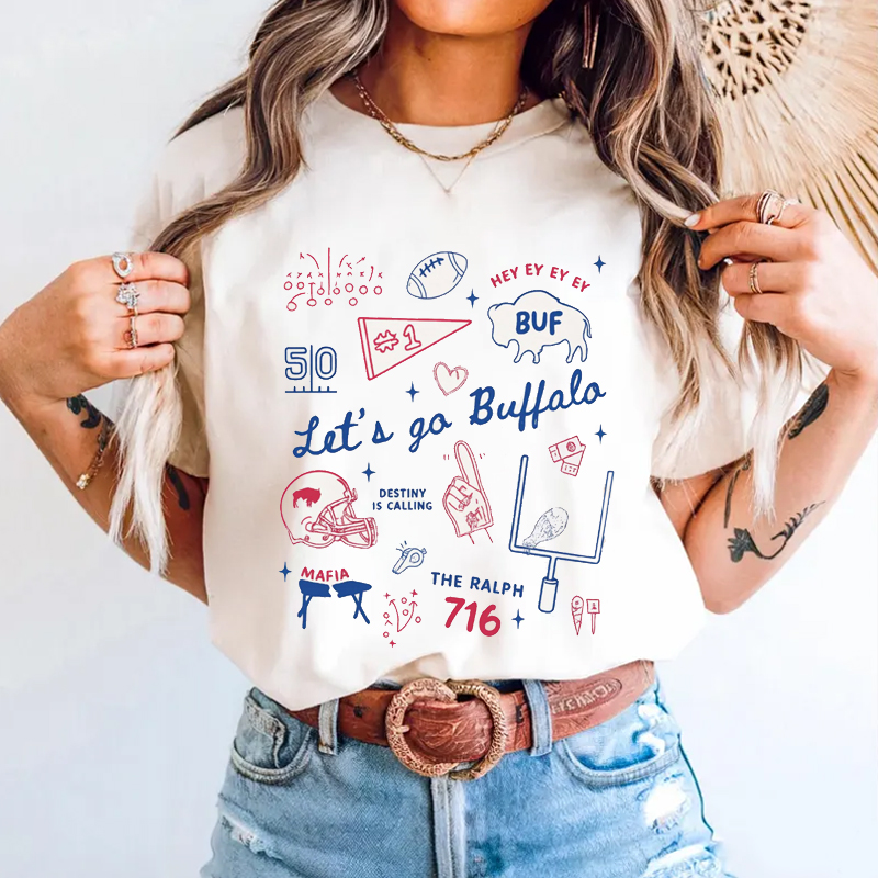 Comfort Colors Buffalo Football T-shirt