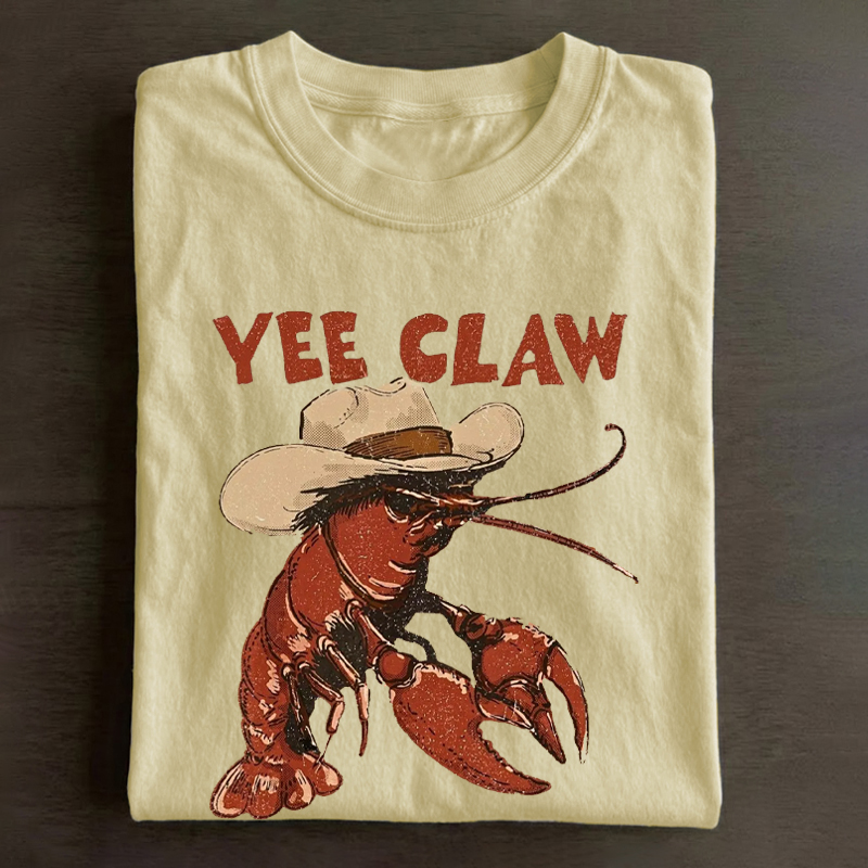 Lobster Cowboy Trendy Yee Claw Western Beach T-Shirt