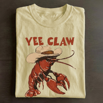 Lobster Cowboy Trendy Yee Claw Western Beach T-Shirt