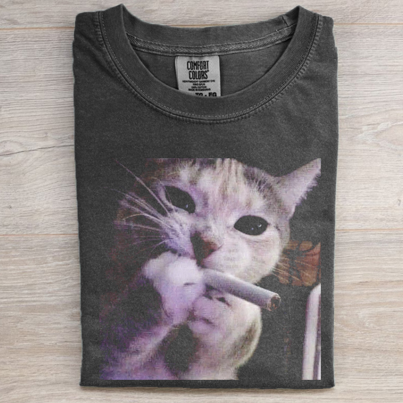 Funny Cat Meme Graphic T-Shirt