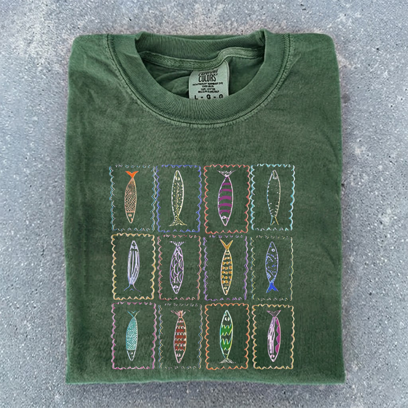 Sardines Tin Fish Graphic T-Shirt