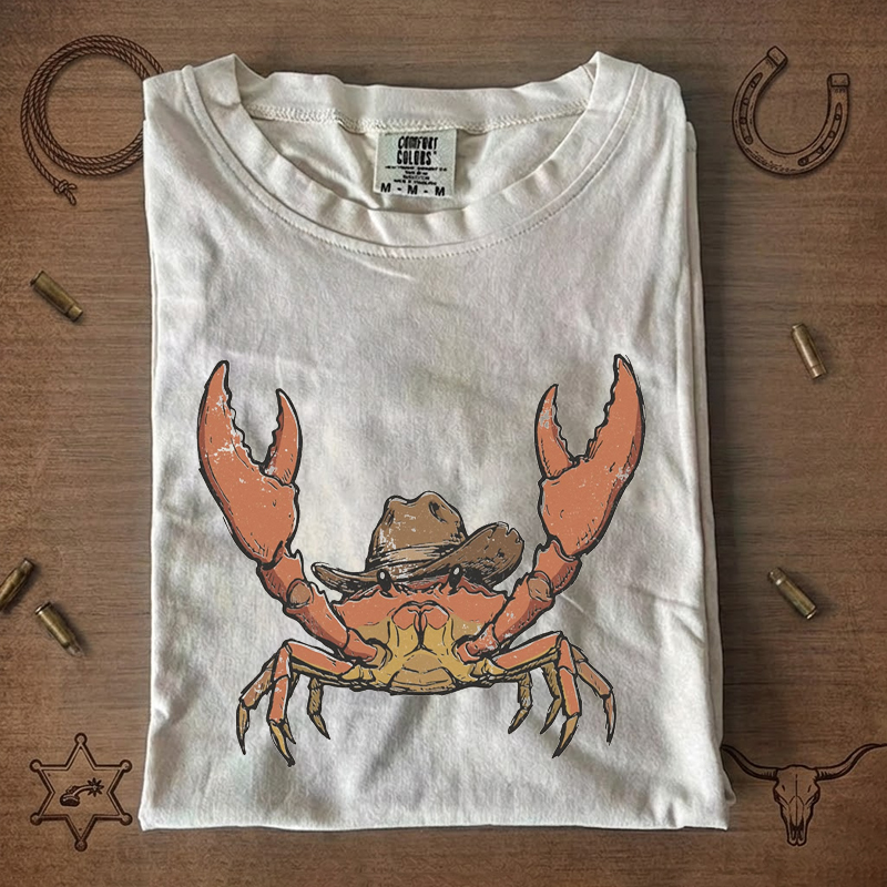 Cowboy Crab Funny Animal Western T-Shirt