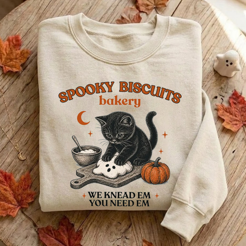  Kitty Biscuits Halloween Sweatshirt