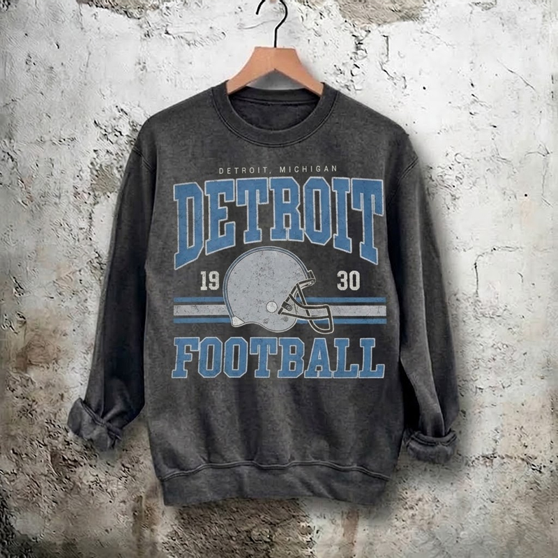 Retro Detroit Football Sweatshirt