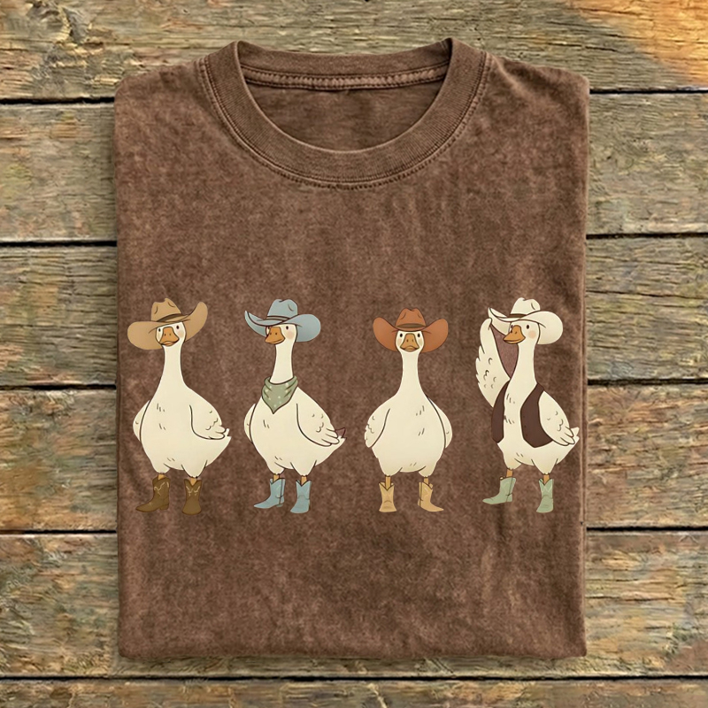Funny Western Goose Country Farm T-Shirt