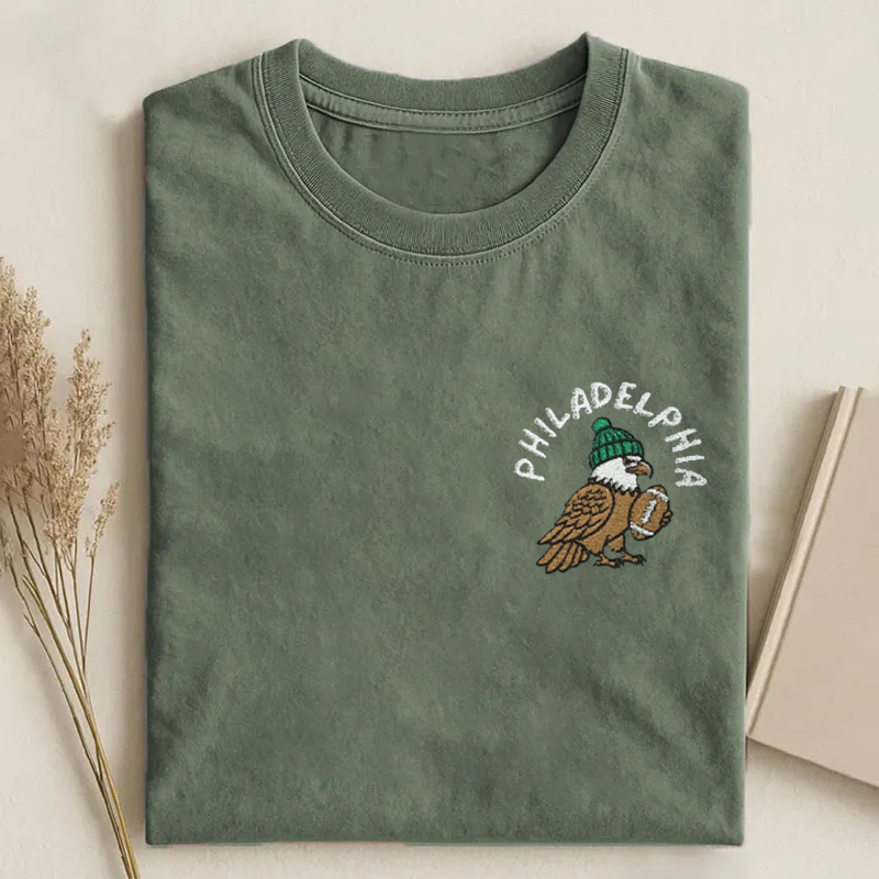 Embroidered Philadelphia Football T-shirt