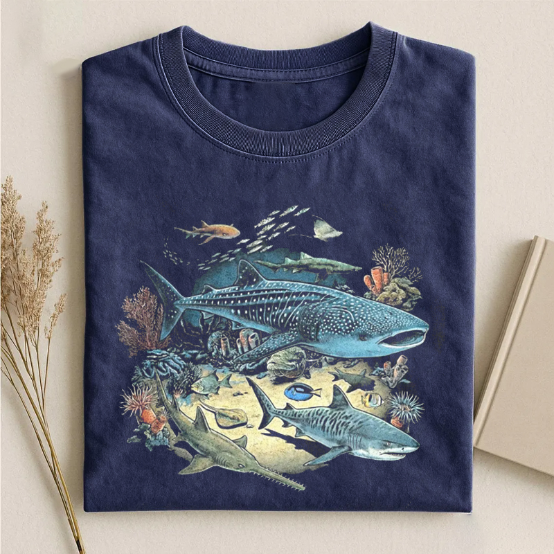 90s Sea Animals Graphic T-Shirt