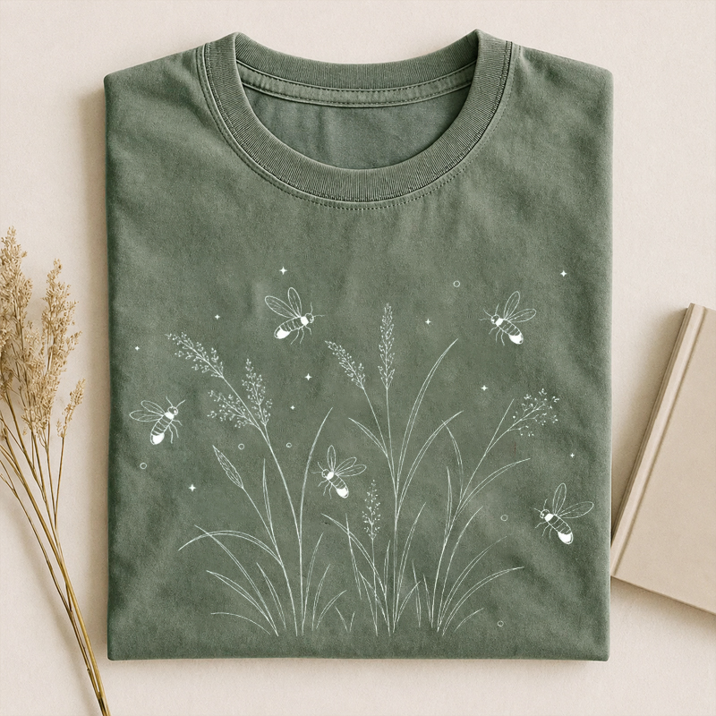 Firefly Wildflower Boho Botanical Garden Aesthetic T-Shirt
