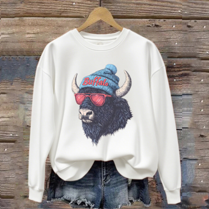 Retro Style Buffalo Football Sweatshirt