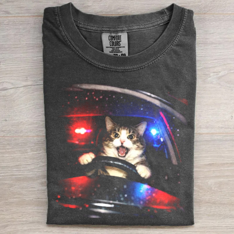 Vintage Cat Memes Graphic T-shirt