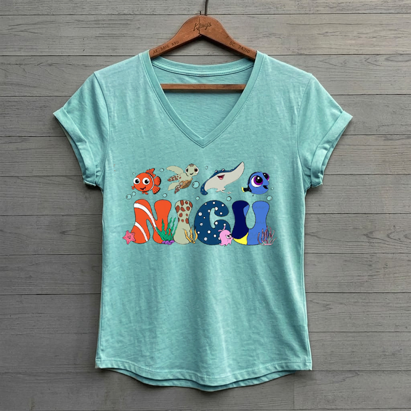  Nicu Nurse V-neck T-Shirt