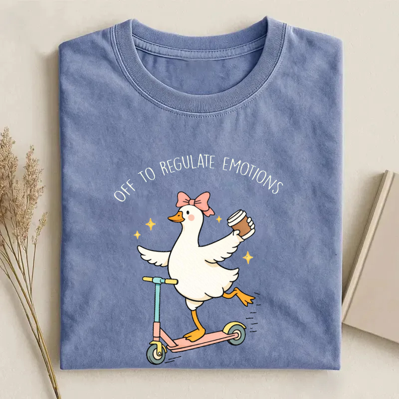 Off To Regulate Emotions Silly Goose Mental Health T-shirt