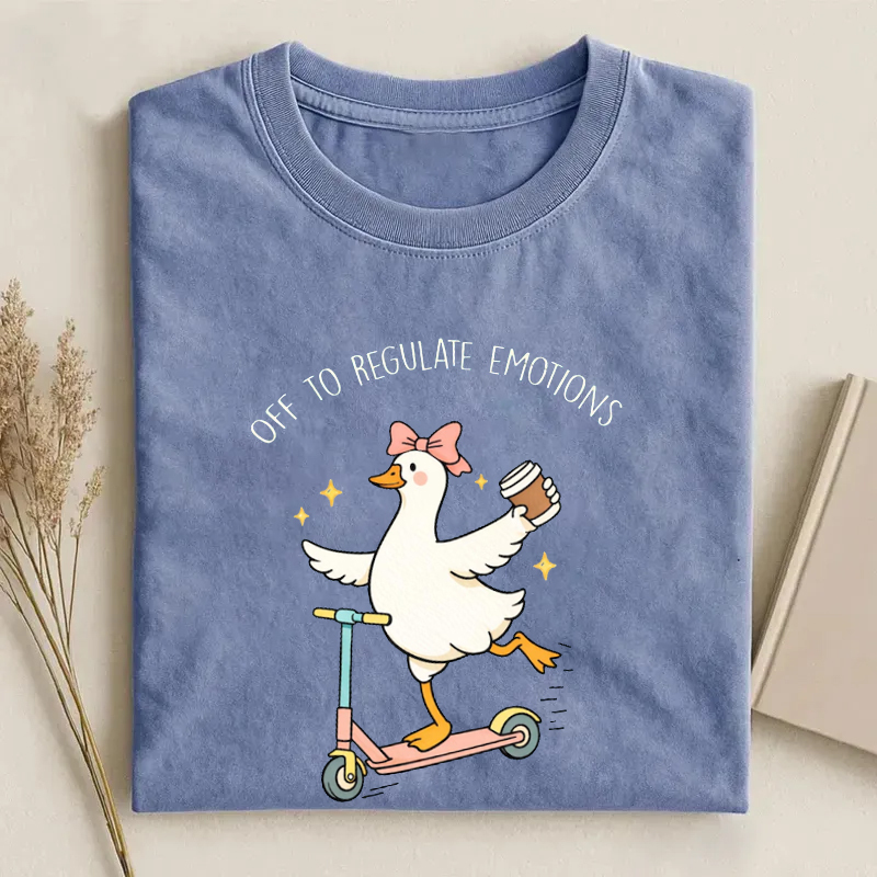 Off To Regulate Emotions Silly Goose Mental Health T-shirt
