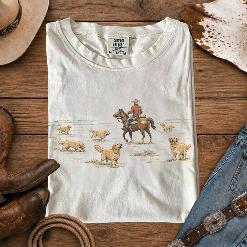 Western Golden Retriever T-Shirt