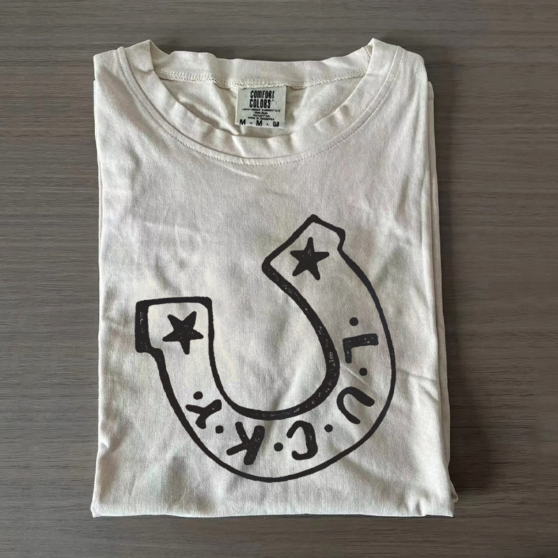 Good Luck Vintage Western Graphic  T-Shirt
