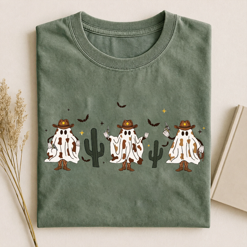 Western Halloween Cowboy Ghost T-Shirt